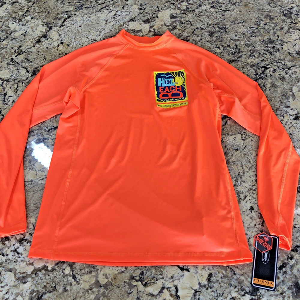 Size XL Cusma Men’s Fishing Shirt Long Sleeve Ultraviolet Protection 50+ UPF MX